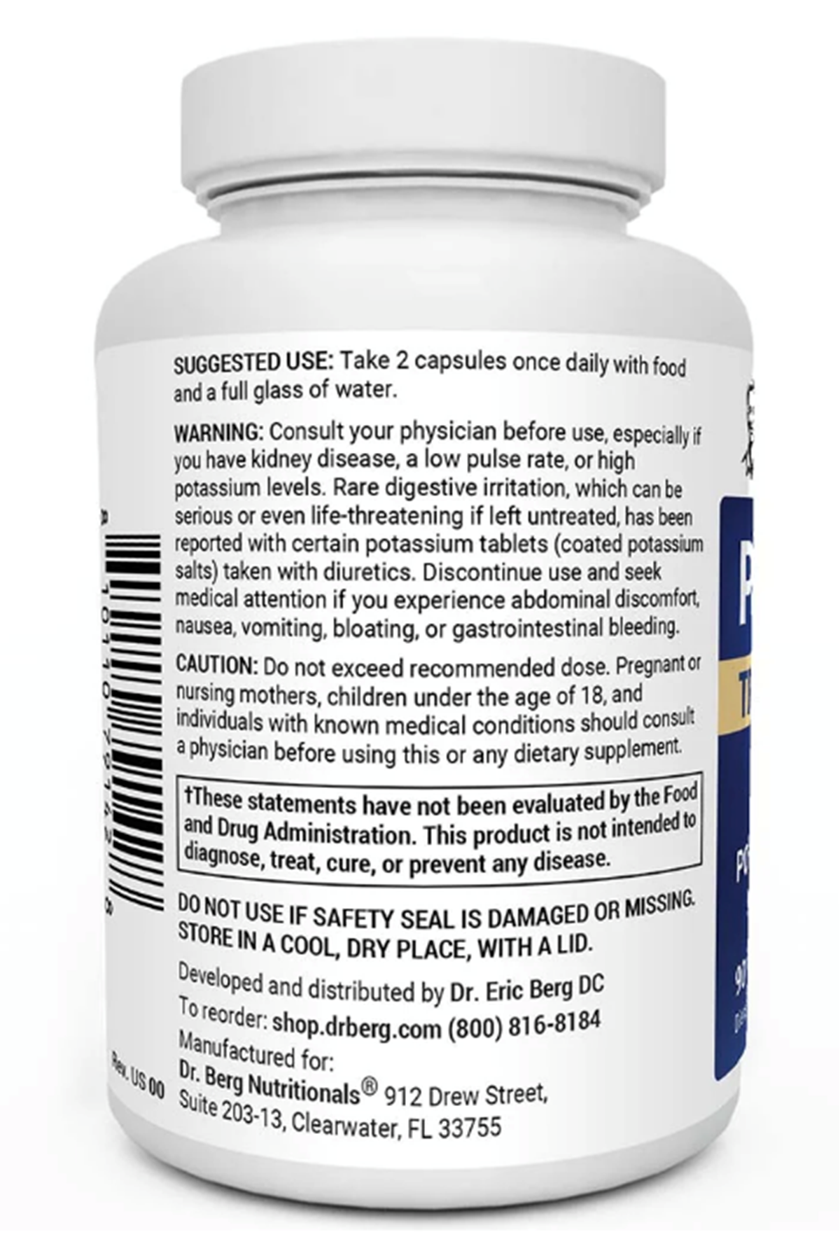 Dr. Berg Potassium Tri-Blend Complex  90 Capsul.