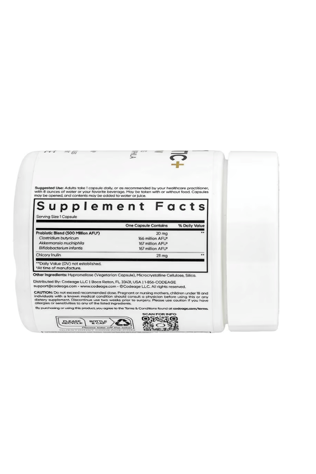 Codeage, GLP-1 Probiotic+, 90 Vegetable Capsul.(Ösg Özel Sporcu Gıdaları)