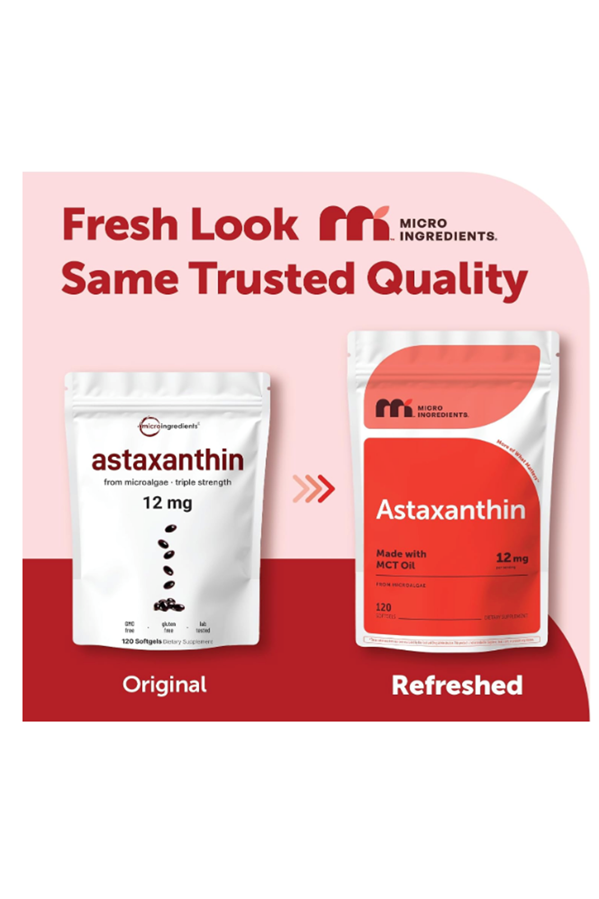 Micro Ingredients Astaxanthin 12mg with MCT Oil, 120 Softgels.(Ösg Özel Sporcu Gıdaları)