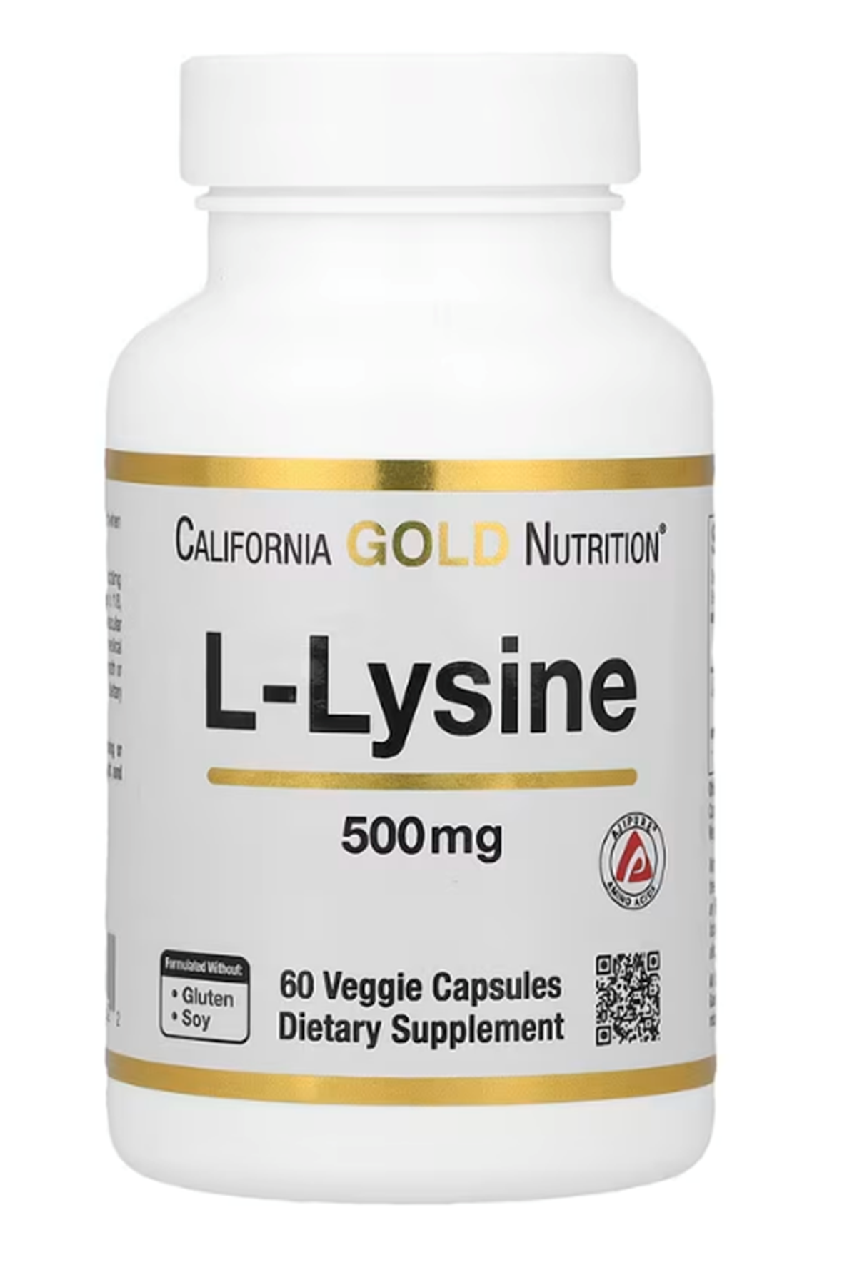 California Gold Nutrition, L-Lysine, 500 mg, 60 Veggie Capsules.