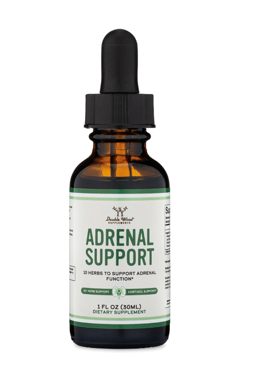 Double Wood Adrenal Support Supplements (Liquid Drops) - 10 Organic Adaptogens for Adrenal Fatigue (One Month Supply) Cortisol Manager for Stress Relief (10 Apoptogenic Herbs for Adrenal Health)30ML 3833