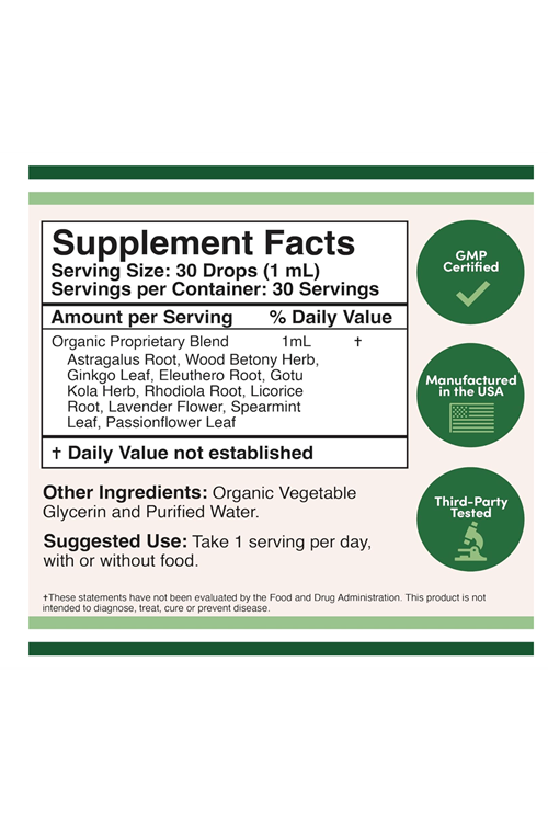 Double Wood Adrenal Support Supplements (Liquid Drops) - 10 Organic Adaptogens for Adrenal Fatigue (One Month Supply) Cortisol Manager for Stress Relief (10 Apoptogenic Herbs for Adrenal Health)30ML 3833