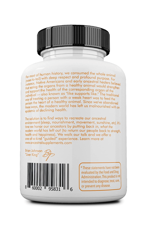 Ancestral Supplements Wild Caught Fish Eggs, 2400mg, Omega-3  Brain, Heart, Fertility and Inflammatory, Whole Food Source of Vitamin D, K2, and A, Non-GMO, 180 Capsul.USA.90.