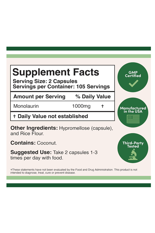 Double Wood (Ösg Özel Sporcu Gıdaları) Monolaurin Immune 1000mg  210 Capsul.40.