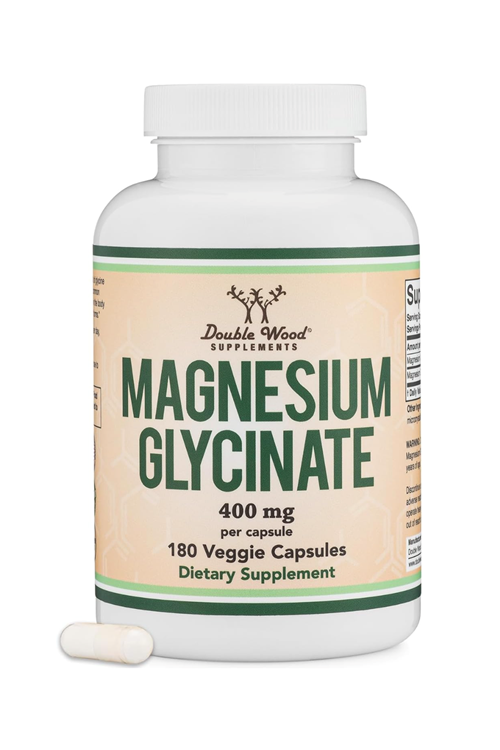 Double Wood Magnesium Glycinate 400mg, 180 Capsul.Abd Menşei.39.