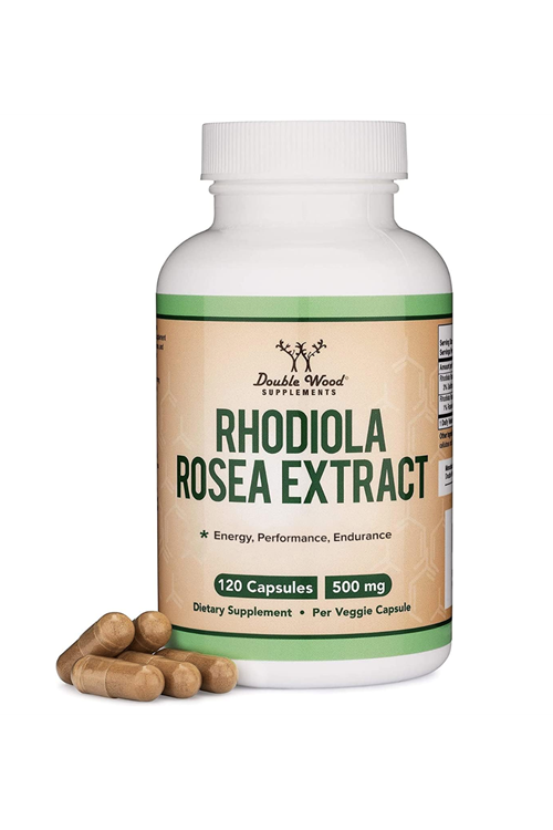 Double Wood Rhodiola Rosea Extract 500mg, 120 Vegan Capsul.4139.