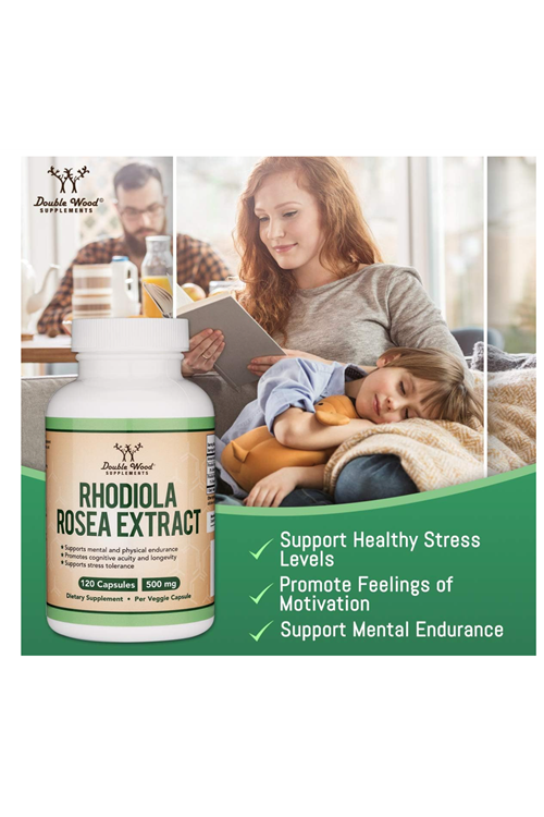 Double Wood Rhodiola Rosea Extract 500mg, 120 Vegan Capsul.39.