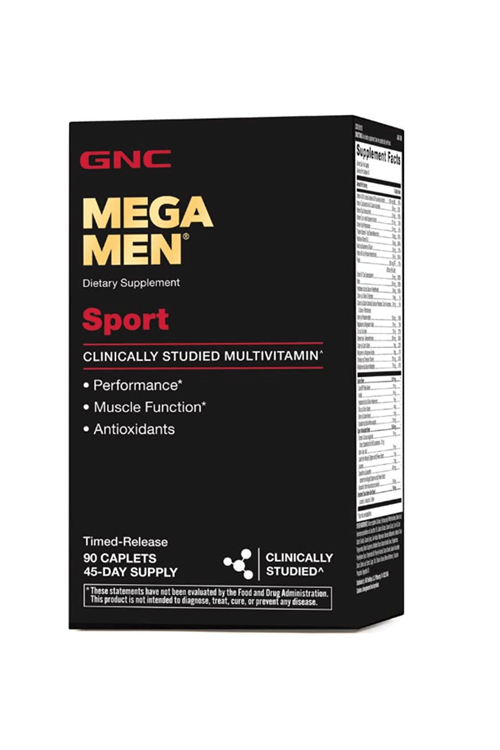 GNC Mega Men Sport Daily Multivitamin for Performance, Muscle Function, and General Health -90 Tablet.Usa Version.3738.