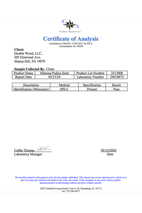 Double Wood Mimosa Pudica Seed  1000mg 180 Capsul.Abd Menşei  3937
