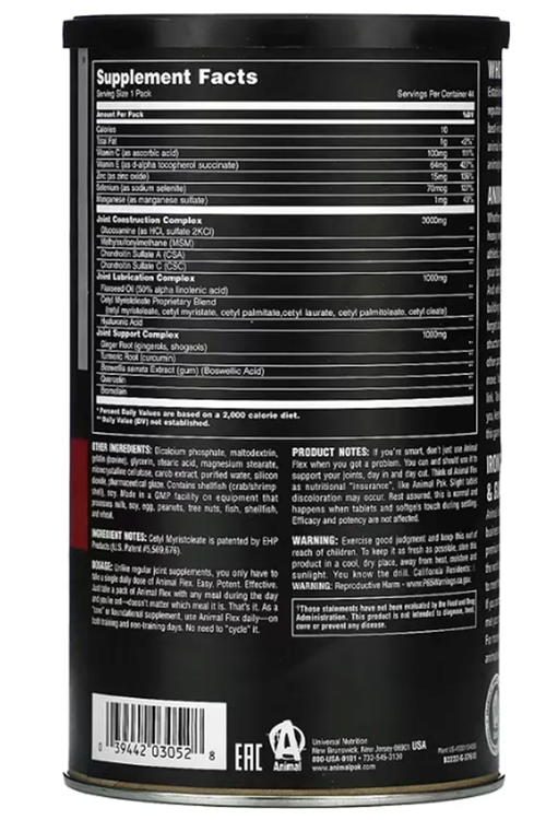 Animal  Flex  Comprehensive Joint Support   44 Pill Packs.3551