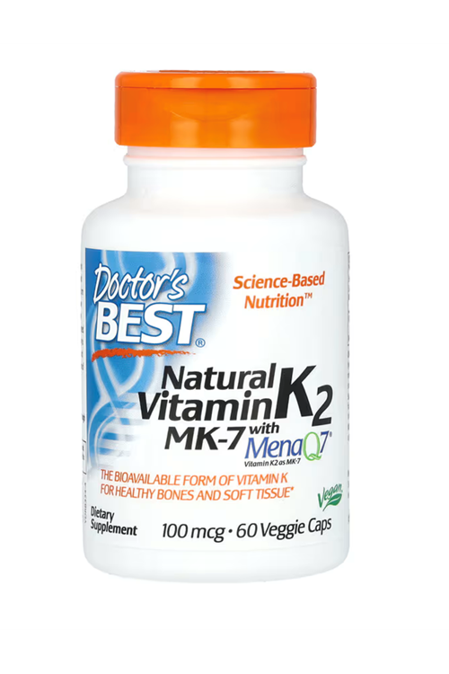 Doctor's Best, Natural Vitamin K2 MK-7 with MenaQ7, 100 mcg, 60 Veggie Capsul.USA 36.