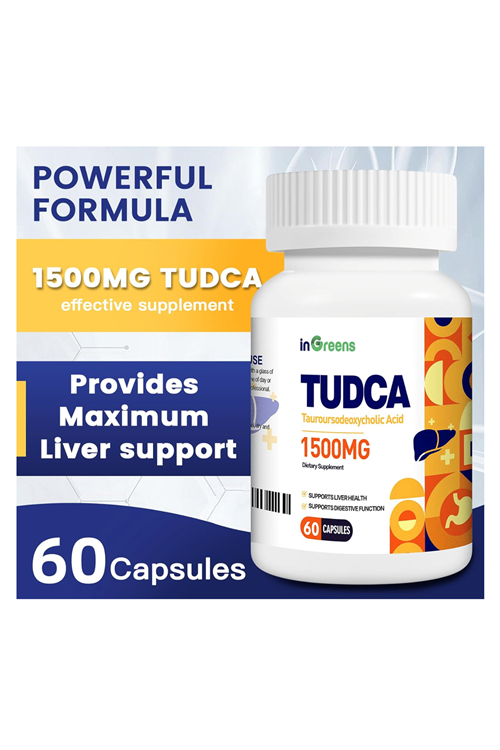 inGreens Pure TUDCA Supplement 1500 mg, High Pure Tauroursodeoxycholic Acid Bile Salts 60 Capsul. Usa Amazon Best Seller.3840