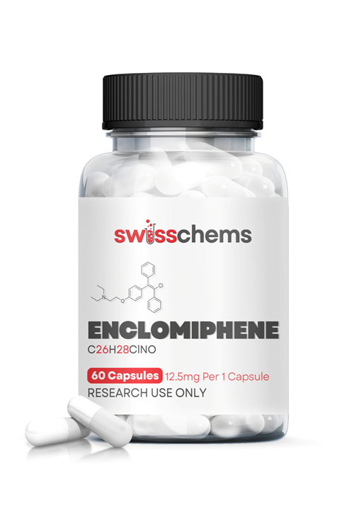 SwissChems Enclomiphene 750 mg/60 caps (12.5 mg/capsule).Orj Usa Firma Ürünü.3561