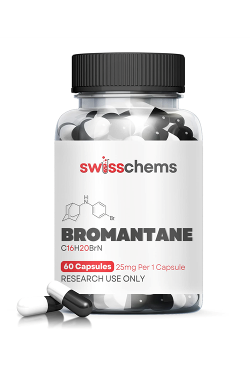 SwissChems Bromantane, 1500mg (25mg/ 60 capsule).Orj Usa Firma Ürünü.87.
