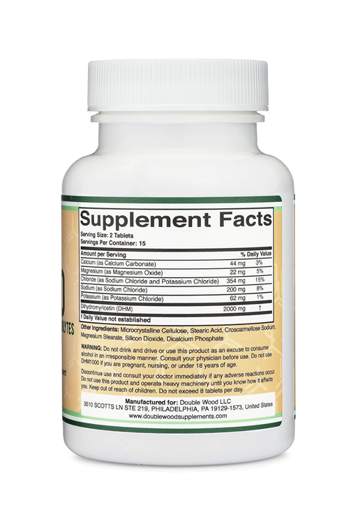 Double Wood DHM1000 Dihydromyricetin 1000mg 30 Tablet.Abd Menşei.36.