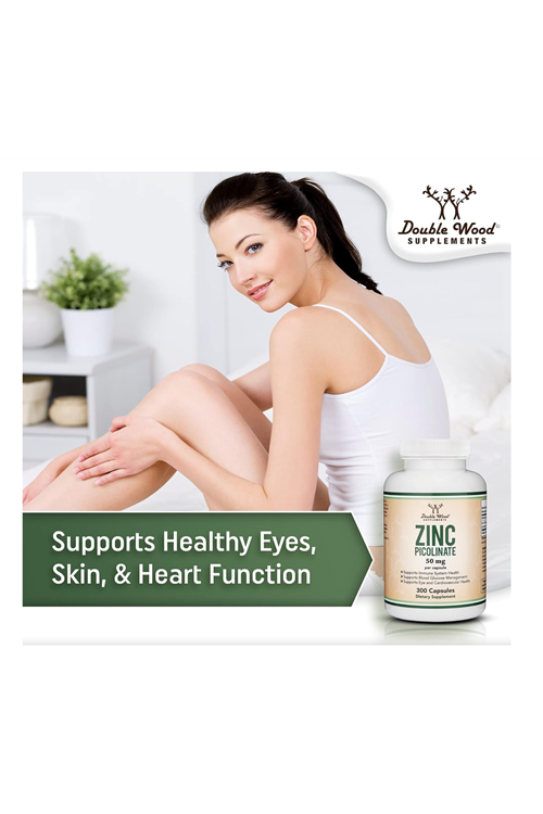 Double Wood Zinc Picolinate 50mg, 300 Capsules.4040
