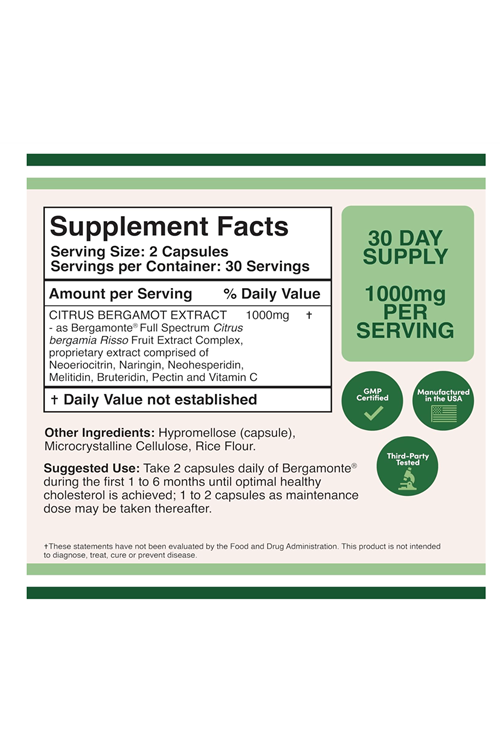 Double Wood Citrus Bergamot Extract 1,000mg 60 Capsules.Abd Menşei.42.