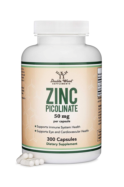 Double Wood Zinc Picolinate 50mg, 300 Capsules.4040