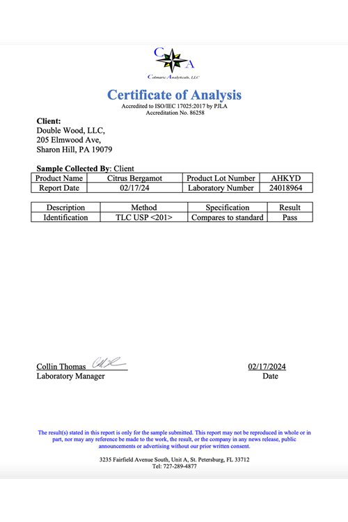 Double Wood Citrus Bergamot Extract 1,000mg 60 Capsules.Abd Menşei.42.