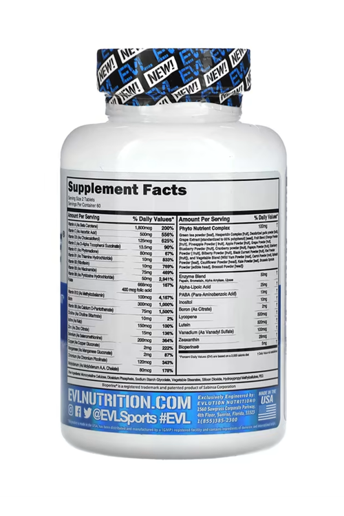 EVL Nutrition, VitaMode, High Performance Multivitamin, 120 Tablets.Usa Version.3946