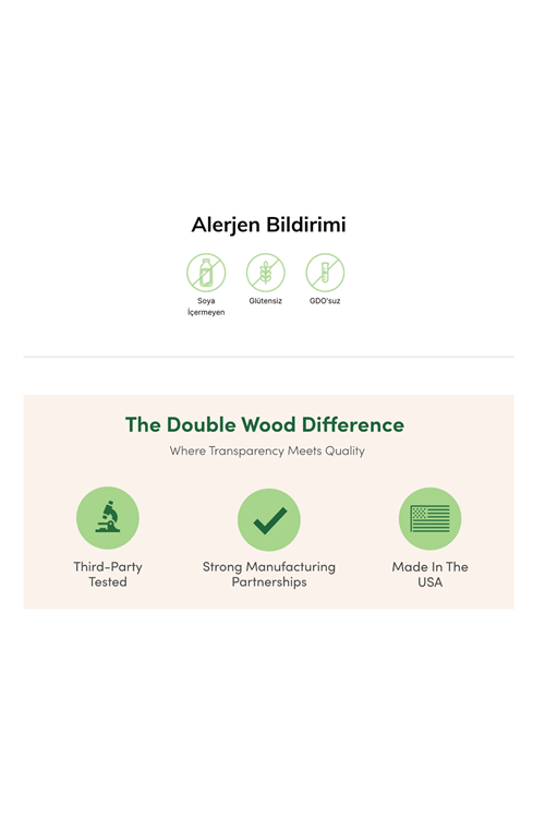 Double Wood ALPHA GPC  300 mg 60 Kapsul.Abd Menşei 34.