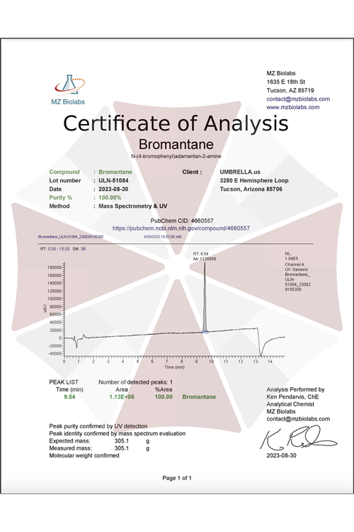 Umbrella Labs BROMANTANE POWDER 5gr lık Orıjınal Amerika Firma Ürünü.3753