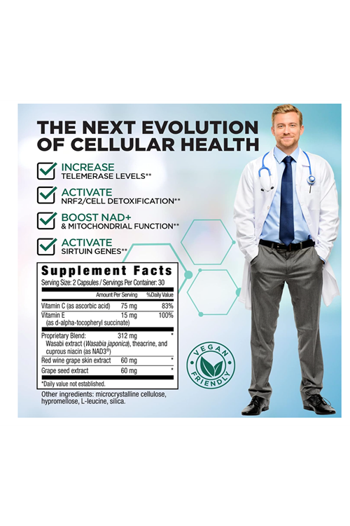 BioNAD3 NAD+ Booster Anti Aging 60 Capsul.Usa Amazon Best Seller. 4049