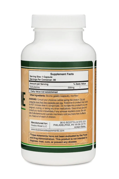 Double Wood Sulbutiamine 200mg 90 Capsul. Usa Version 36.