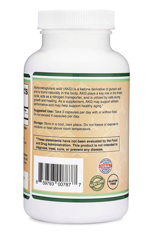 Double Wood  Alpha-Ketoglutaric Acid (AKG) 1000mg 180 Capsul. Usa Version.3941.