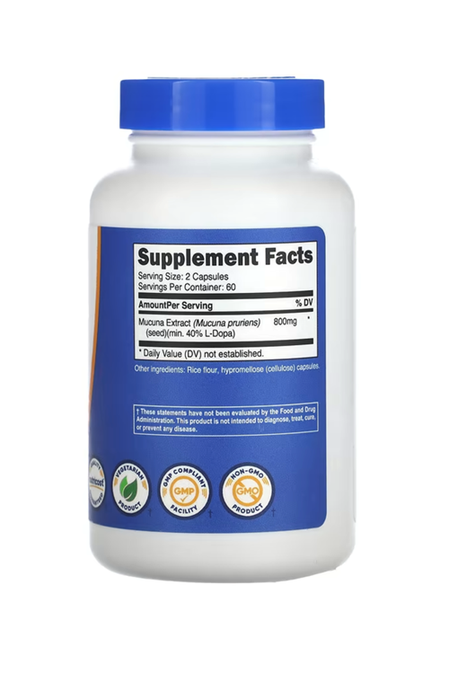 Nutricost, Mucuna Pruriens, 800 mg, 120 Capsul.Abd.4147.