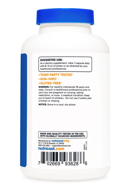 Nutricost Zinc Gluconate 240 Vegetarian Capsules (50mg) - Gluten Free.32.