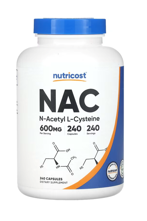 Nutricost N-Acetyl L-Cysteine (N.A.C) 600mg, 240 Vegetarian Capsules.43.