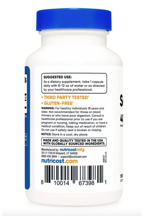 Nutricost Serrapeptase 40,000 SPU, 120 Capsules.36.