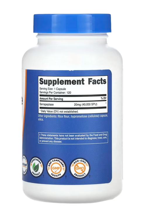 Nutricost Serrapeptase 40,000 SPU, 120 Capsules.36.