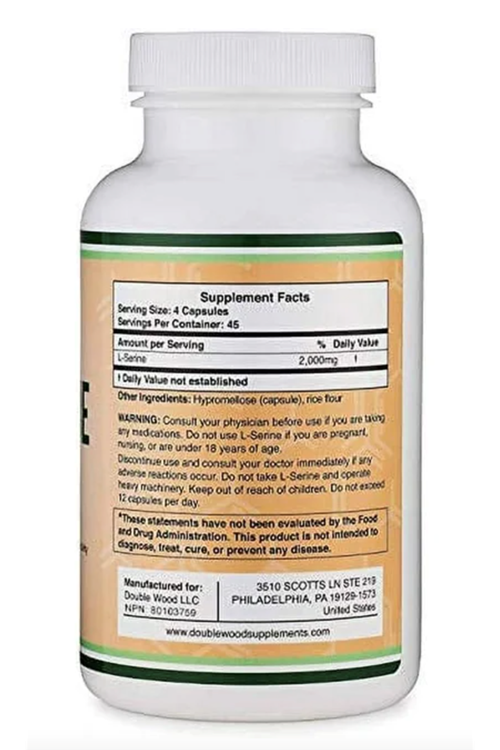 Double Wood L-Serine 2000mg  180 Capsul. 4038.