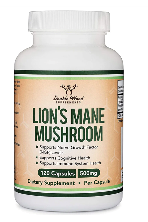 Double Wood (Özelsporcugıdaların'dan !!) Lion's Mane Mushroom 500mg 120 Capsul.Abd Menşei 38.
