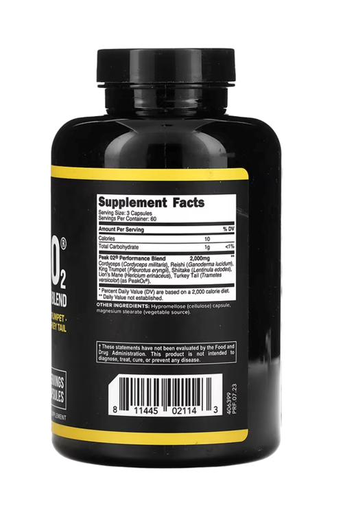 Primaforce Peak O2 Powered Oxygen Absorption Booster (180 Capsules) (2,000 mg Per Serving, 60 Servings)Ultimate Mushroom Blend.3838