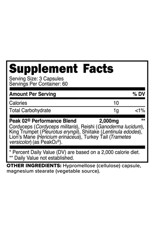 Primaforce Peak O2 Powered Oxygen Absorption Booster (180 Capsules) (2,000 mg Per Serving, 60 Servings)Ultimate Mushroom Blend.3838
