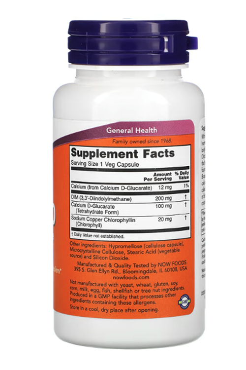 NOW Foods DIM 200 90 Veg Capsul.Abd Menşei.3942