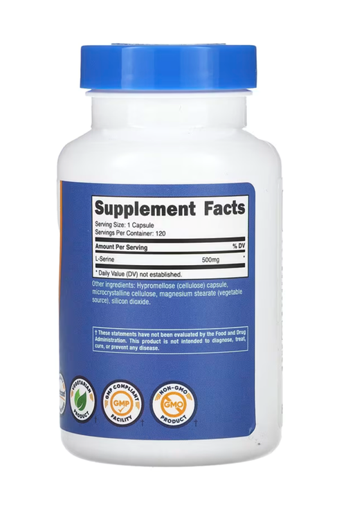 Nutricost, L-Serine, 500 mg, 120 Capsules. Usa 4037