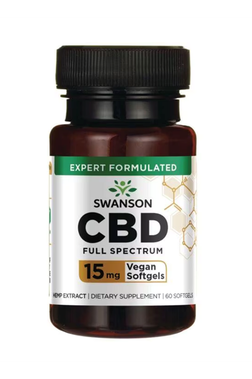 Swanson Ultra C.B.D Full Spectrum 15mg 60 Vegan Softgels. Usa Version 4059