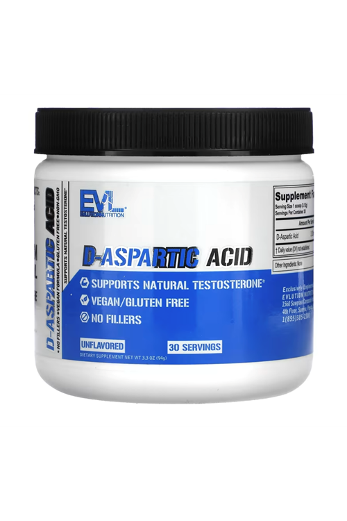 EVL Nutrition, DAA D-Aspartic Acid, Unflavored, 3.3 oz (94 g). Orıjınal Usa.33.