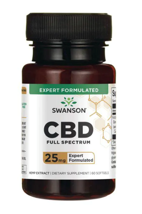 Swanson Premium C.B.D Full Spec-trum 25 mg / 60 Softgels. Orj Usa Version.72.