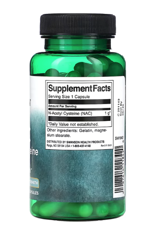 Swanson, N.A.C N-Acetyl Cysteine, 1,000 mg, 60 Capsules. Usa Versiondur..Eu Version Değildir.3530