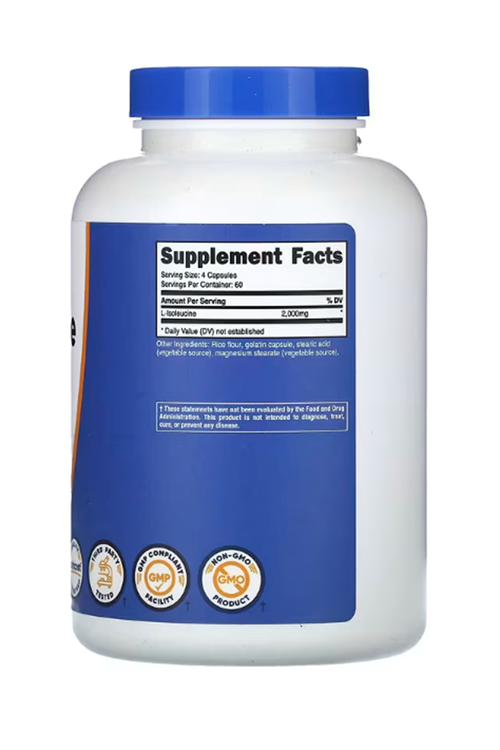 Nutricost L-Isoleucine 2000mg Per Serving, 240 Capsules (60 Servings).3936