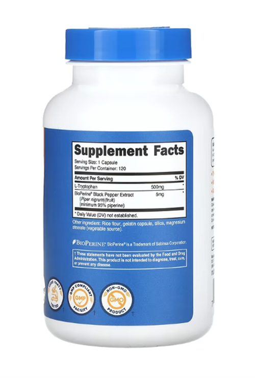 Nutricost (Özelsporcugıdaların'dan !!) L-Tryptophan, 500 mg, 120 Capsul.38.