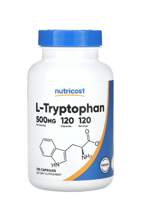 Nutricost  L-Tryptophan,500mg, 120 Capsul.Made ın Usa.