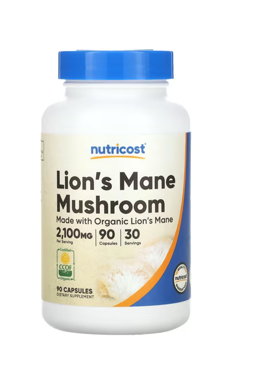 Nutricost Lion's Mane Mushroom Capsules 2100mg per Serving, 30 Servings, 90 Capsules.Abd 4137