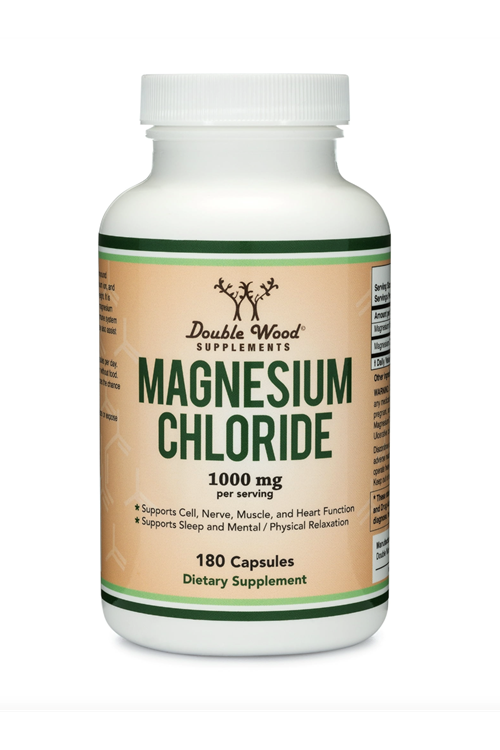 Double Wood Magnesium Chloride (Cloruro De Magnesio) 180 Capsul 1000mg.Abd menşei.39.