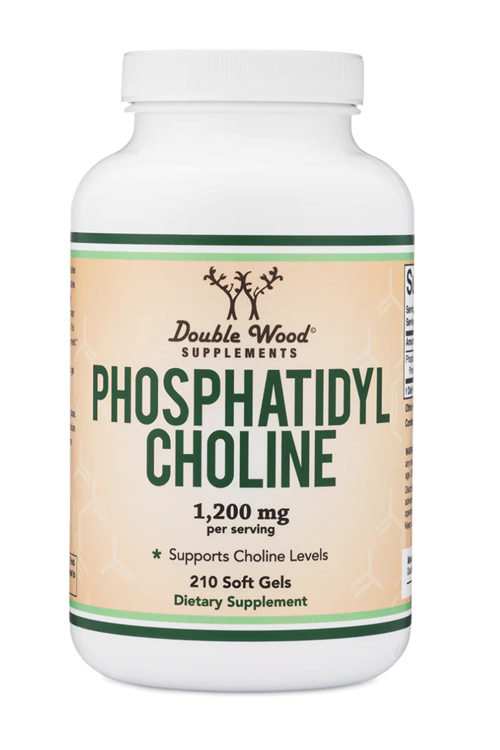 Double Wood Phosphatidylcholine 1,200mg -210 Softgels- Enhanced Version of Sunflower and Soy Lecithin - Non-GMO,Brain Health.Usa 4138.